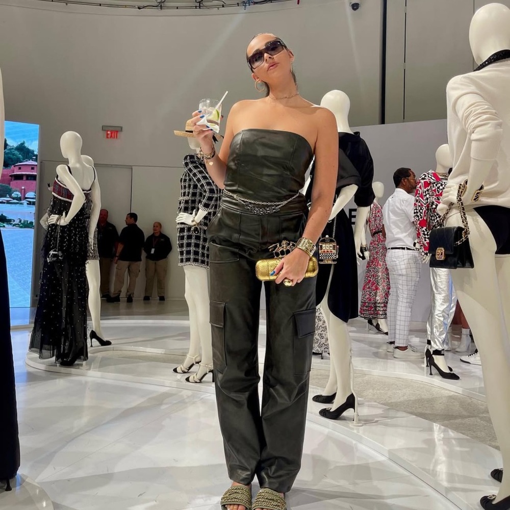 Leather Jumpsuit size L